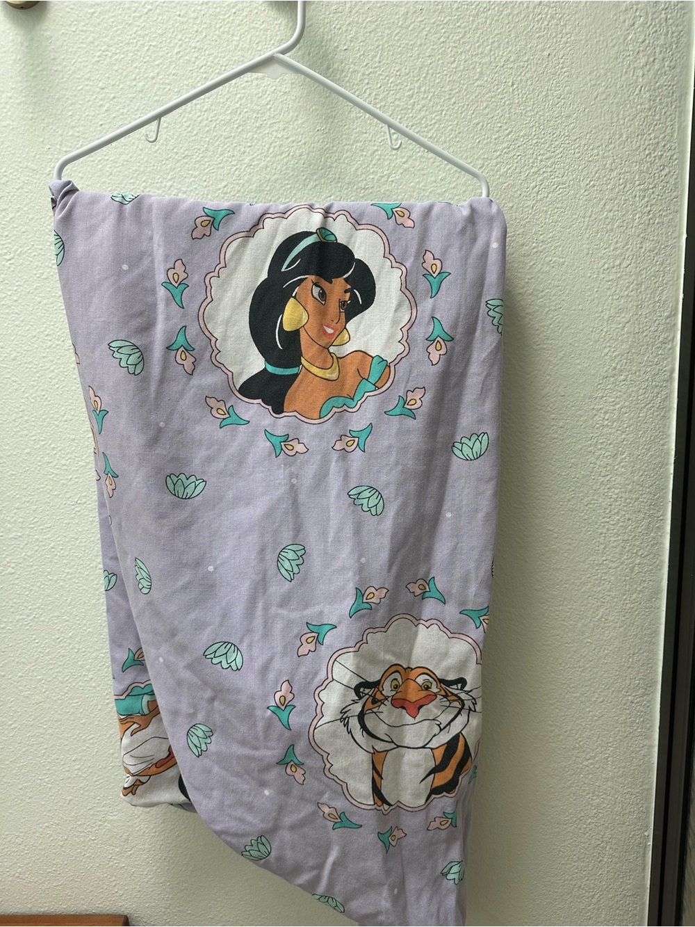 Vintage Disney Princess Jasmine Lavender Print Sheet
